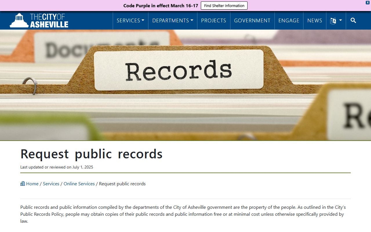 Asheville felony records public records portal