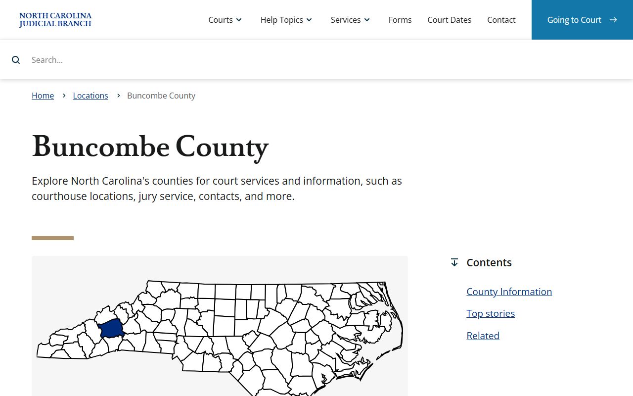 Buncombe County courthouse felony records in Asheville