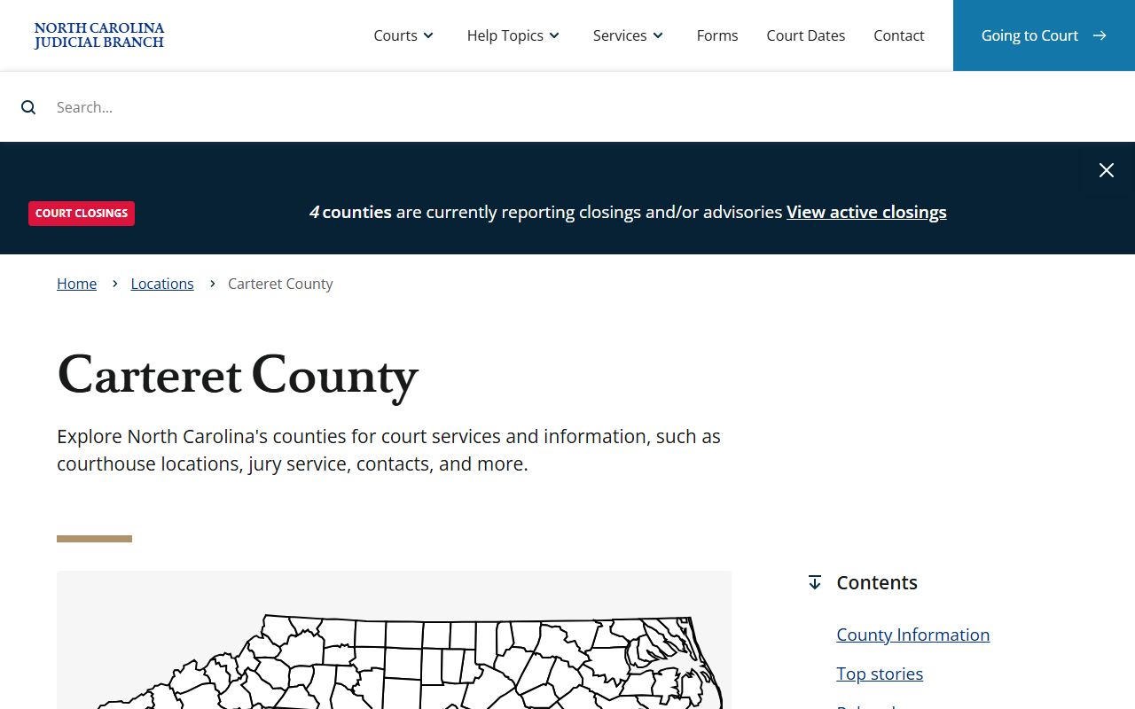 Carteret County courthouse felony records in Morehead City