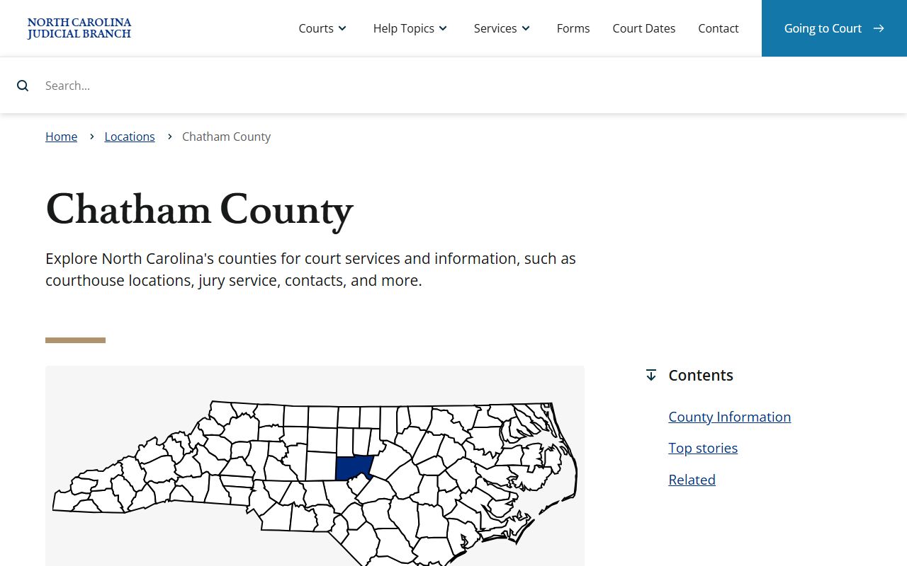 Chatham County courthouse felony records in Pittsboro