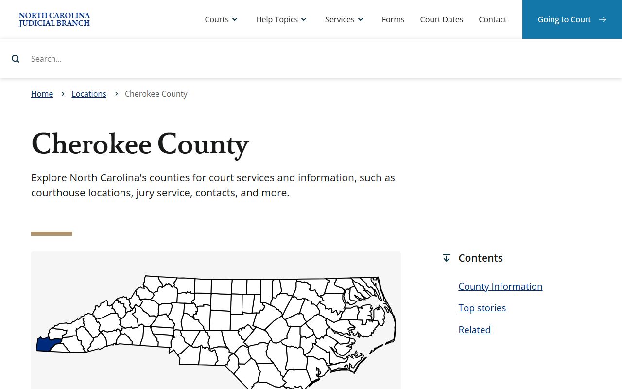 Cherokee County courthouse felony records in Murphy