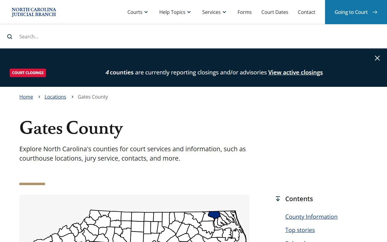 Gates County felony records