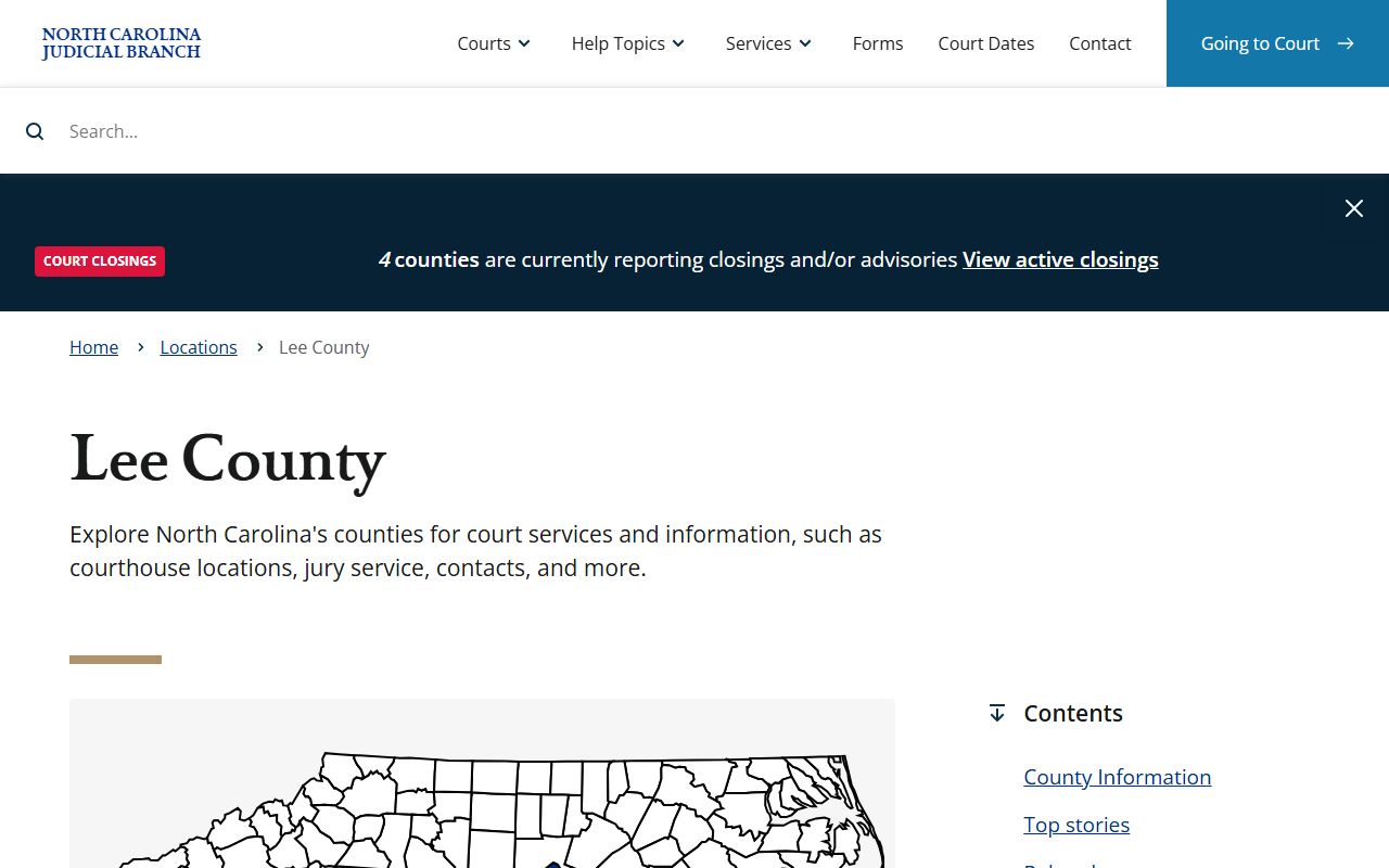Lee County courthouse felony records information