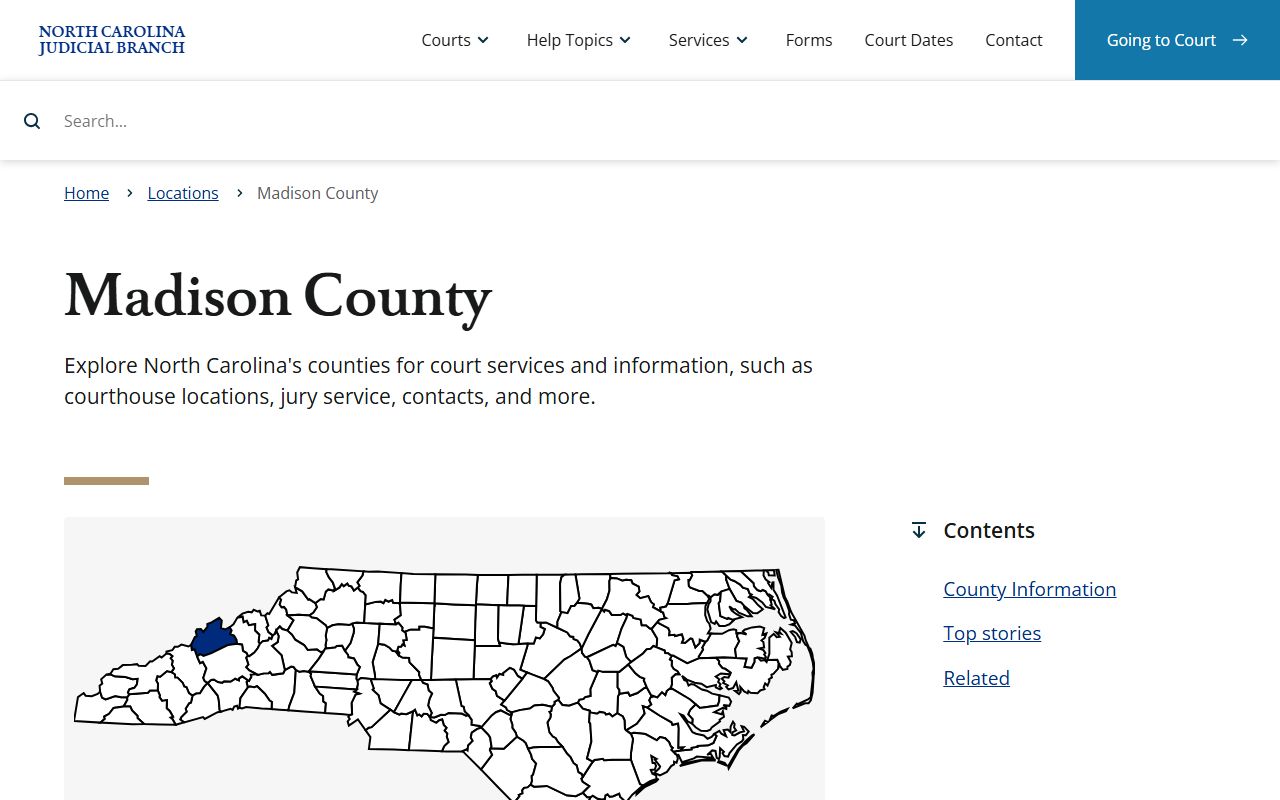 Madison County courthouse felony records information
