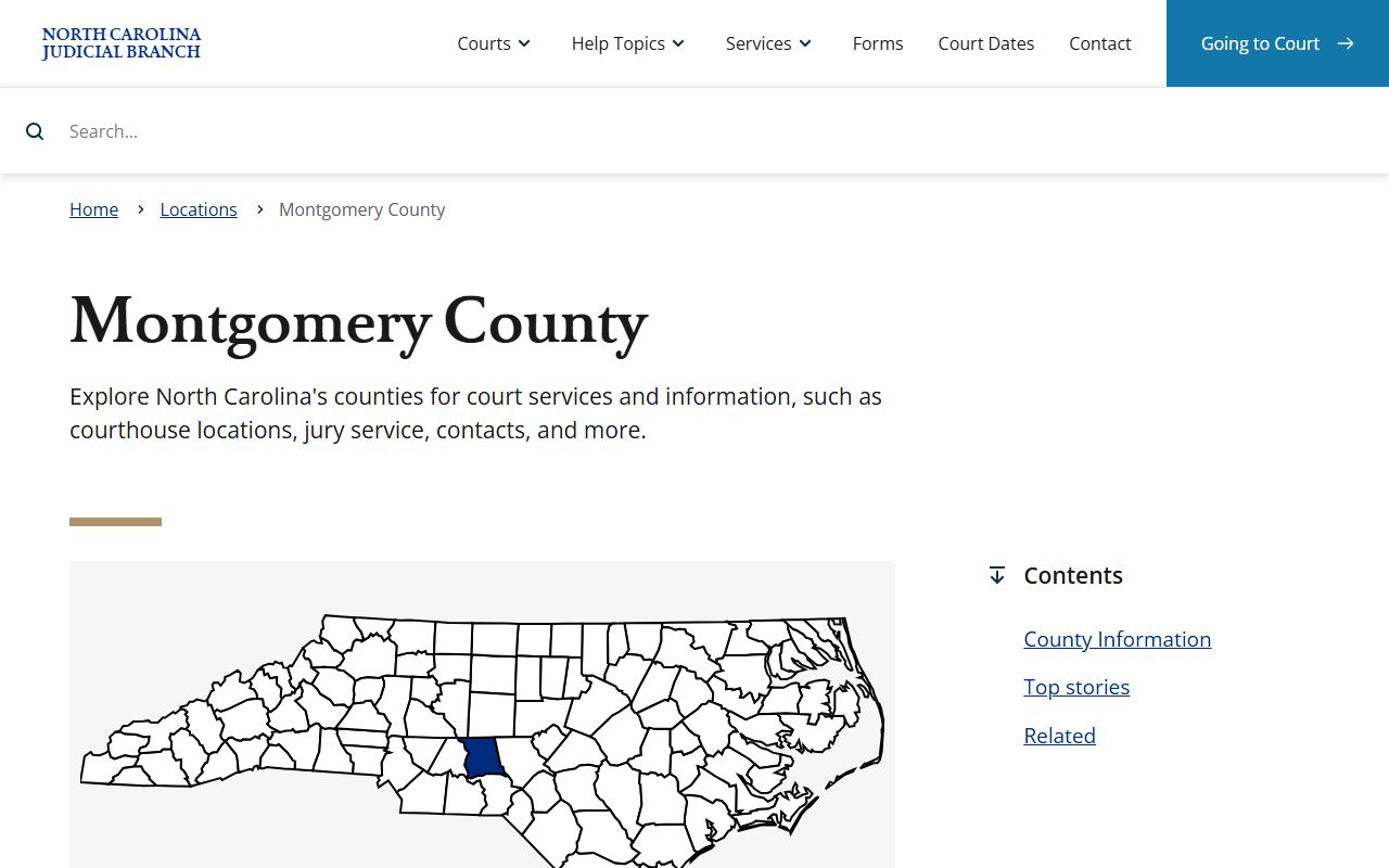 Montgomery County courthouse felony records information