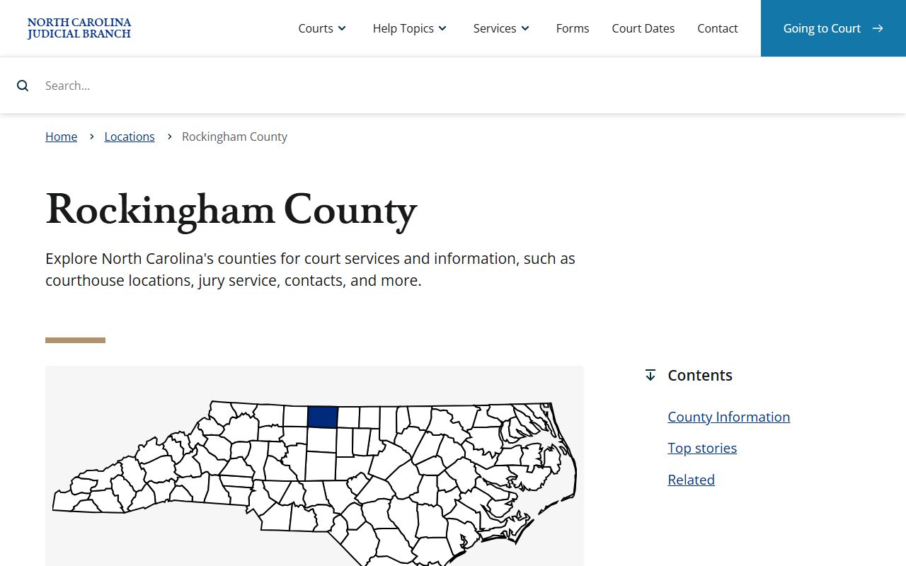 Rockingham County Judicial Center felony records information