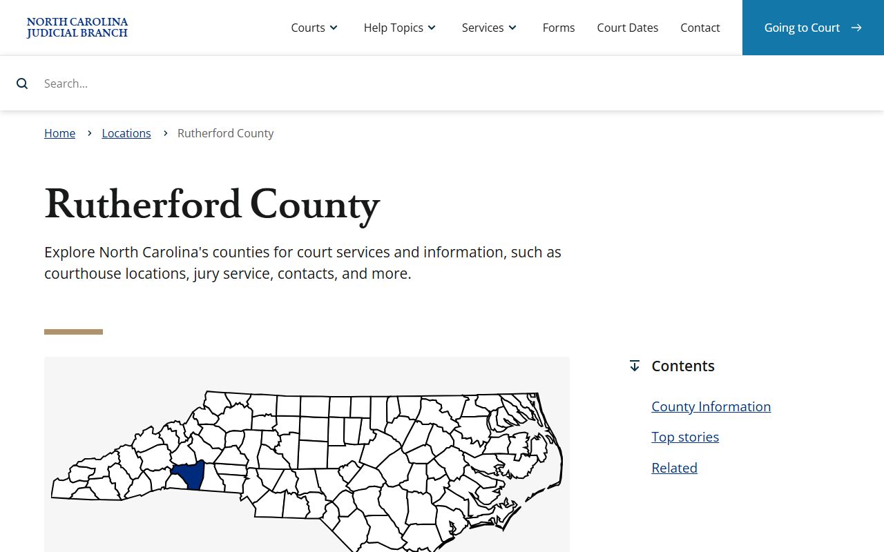 Rutherford County courthouse felony records information
