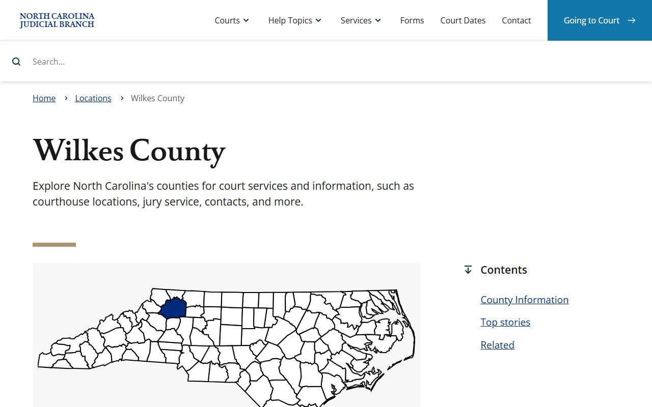 Wilkes County courthouse felony records information