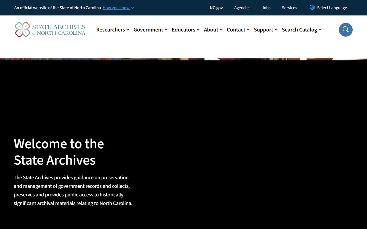NC State Archives historical court and felony records